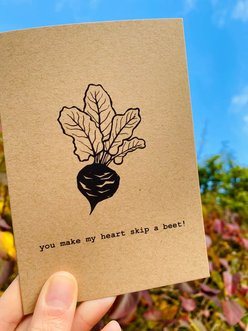 Lemon Street Cards “you Make My Heart Skip A Beet” Greetings Card The Made In Stroud Shop