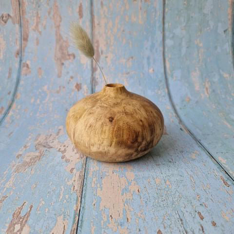 Sunny Beaux Burr Acacia squat vase 