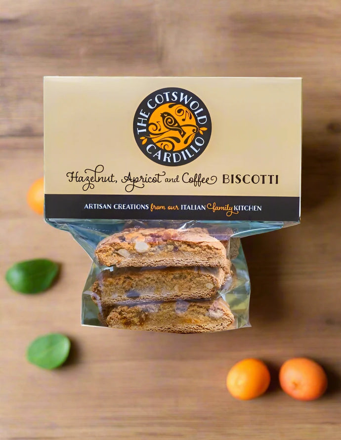 Cotswolds Cardillo Hazelnut, Apricot & Coffee Biscotti 250g