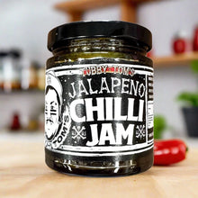 Load image into Gallery viewer, Tubby Tom’s Jalapeño chilli jam 190ml jar