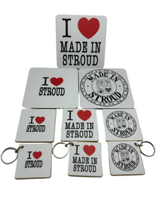 “Made in Stroud” logo coaster