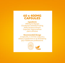 Load image into Gallery viewer, Cotswold Mushrooms Cordyceps 60 capsules