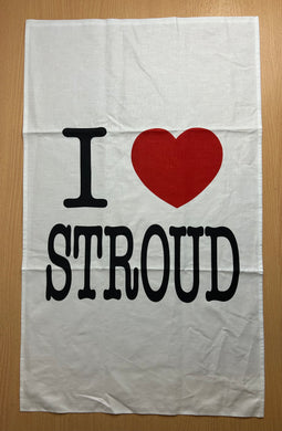 “I ❤️ Stroud” organic cotton tea towel