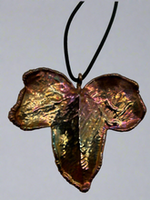 Load image into Gallery viewer, Owen Davies Cooper electroplated Ivy leaf pendant 