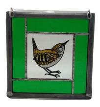 Load image into Gallery viewer, Liz Dart Stained Glass Wren panel