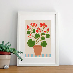 Stephanie Cole Design Geranium A4 print