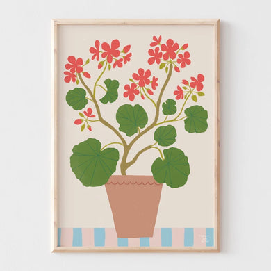 Stephanie Cole Design Geranium A4 print