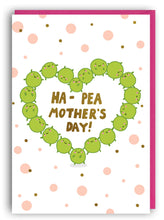 Load image into Gallery viewer, Forever Funny “Ha-Pea Mother’s Day!” greetings card (Anastassia)