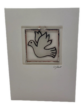 Load image into Gallery viewer, Liz Dart Stained Glass dove stained glass greetings card