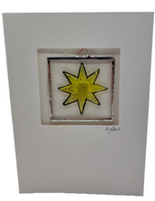 Load image into Gallery viewer, Liz Dart Stained Glass Star stained glass greetings card