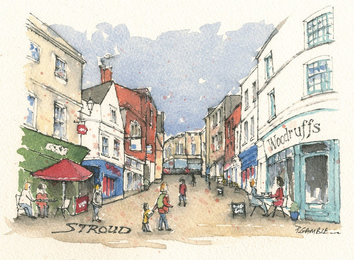 Patsy gamble art woodruffs stroud greetings card 